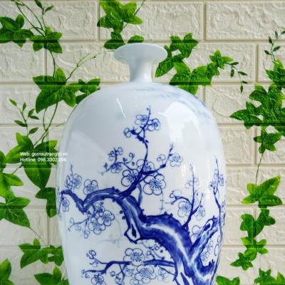 MAI BÌNH TÍCH LỘC VẼ TAY CHIM HOA ĐÀO